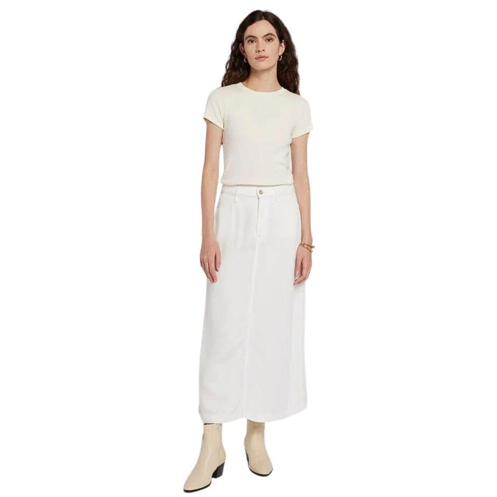 7 FOR ALL MANKIND Women's Denim Lustre Midi Skirt Size 26 In Sunny